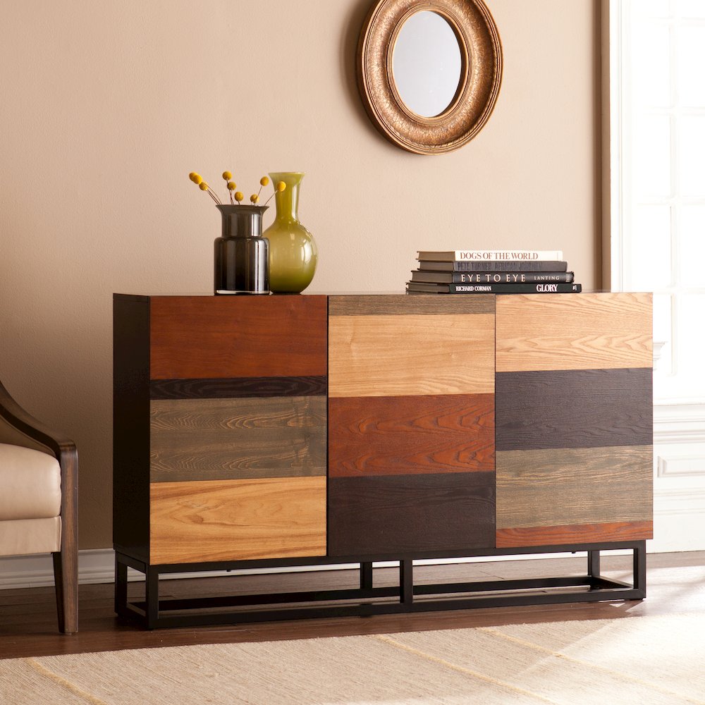 Harvey Multi-Tonal Credenza in Brown Color. Picture 2