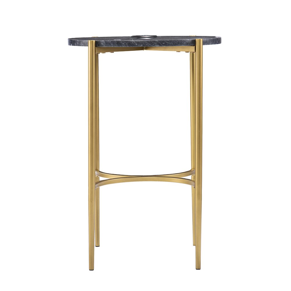 Clarvin Side Table Wireless Charging Station in Black Color. Picture 2