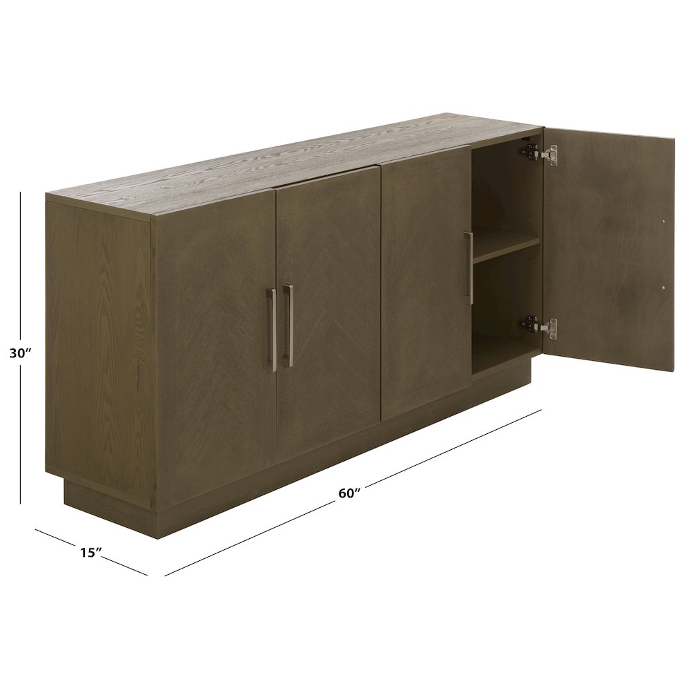 Quesil 4-Door Reclaimed Oak Sideboard. Picture 3