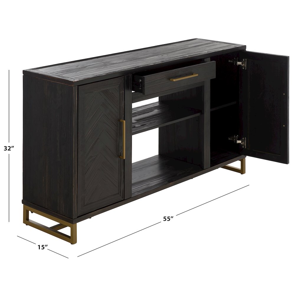 Goram 2-Cabinet 1-Drawer Reclaimed Fir Sideboard. Picture 3