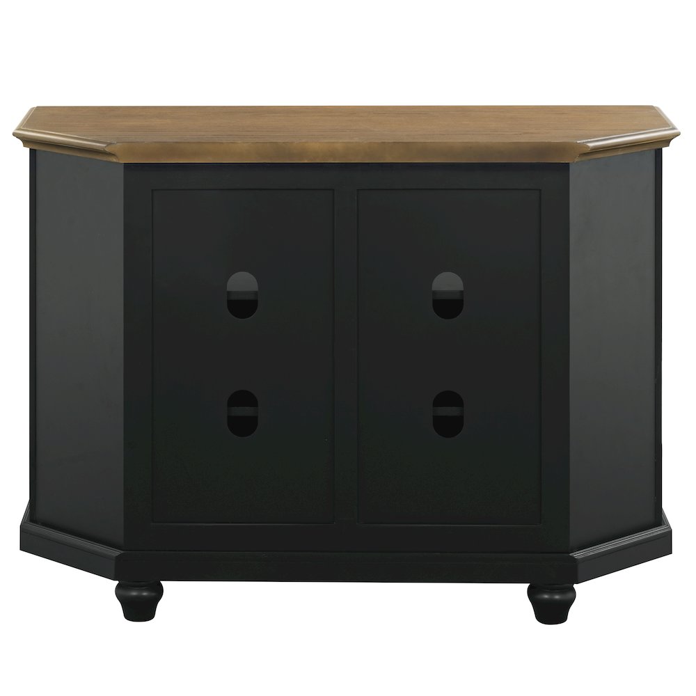 Christine 50" Corner TV Stand - Louvered Doors. Picture 5