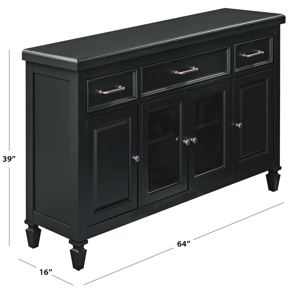 Brielle Beveled Glass Door Server. Picture 2