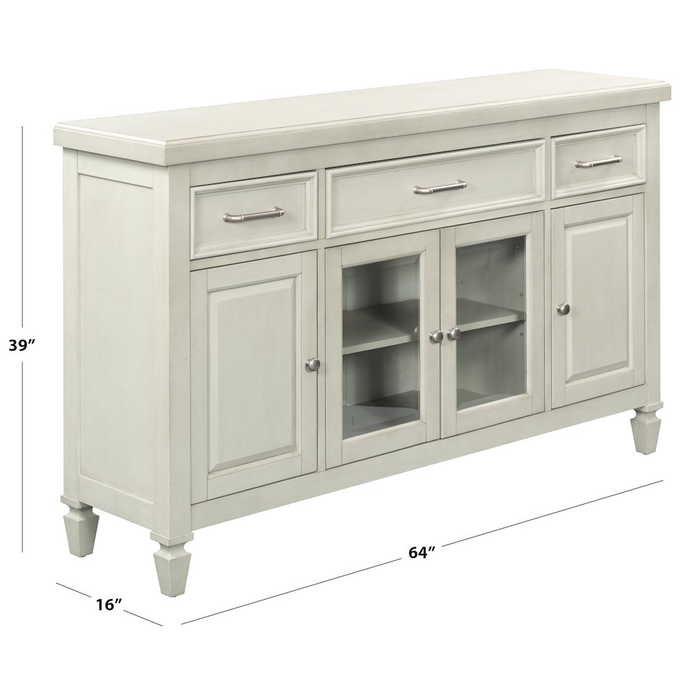 Brielle Beveled Glass Door Server. Picture 2