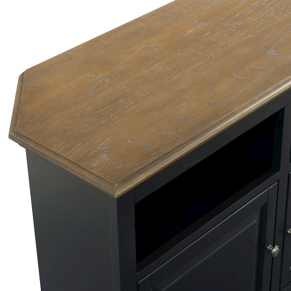 Christine 44" Corner TV Stand - Raised Panel Doors. Picture 1