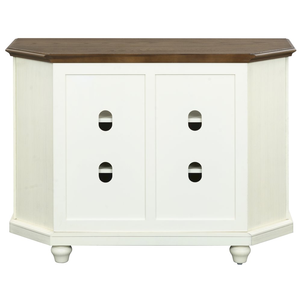 Christine 44" Corner TV Stand - Raised Panel Doors. Picture 5