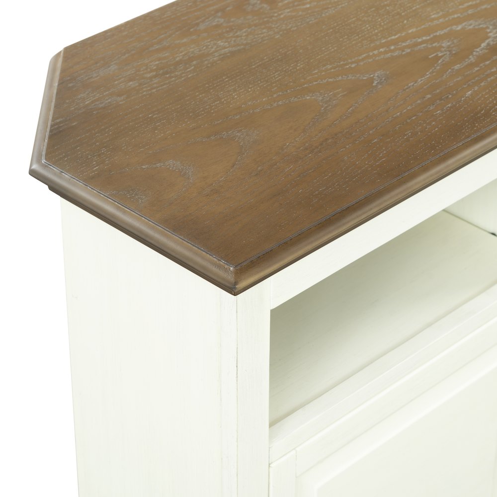 Christine 44" Corner TV Stand - Raised Panel Doors. Picture 1