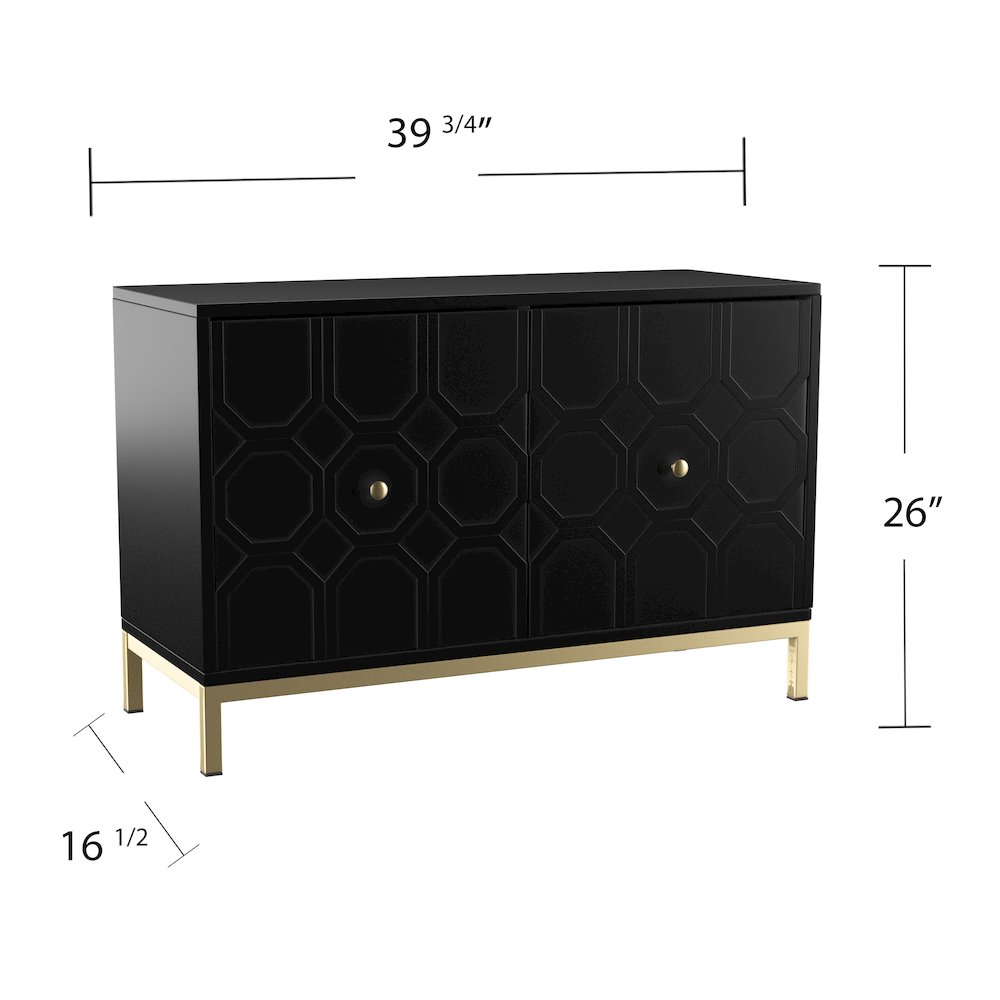 Gramdlynn Two-Door Accent Cabinet in Black Color. Picture 5