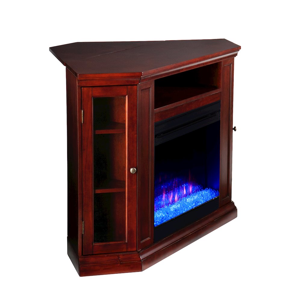 Claremont Color Changing Convertible Fireplace in Brown Color. Picture 4