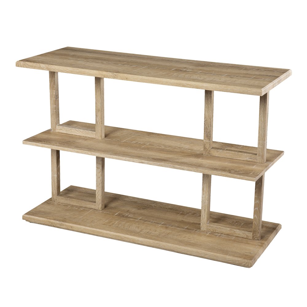 Markworth Geometric Console Table in Brown Color. Picture 1