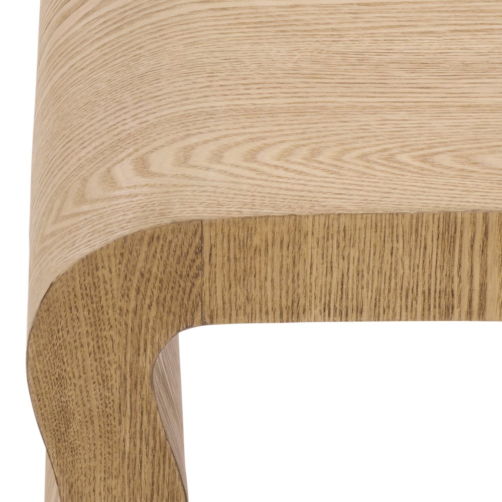 Barney Wavy Wood Accent Table. Picture 1