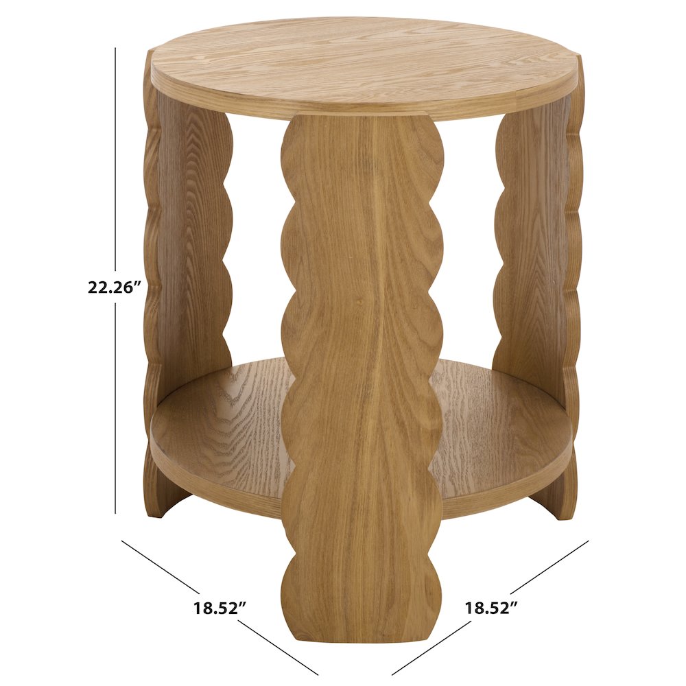 Randy Round Wooden Table. Picture 2