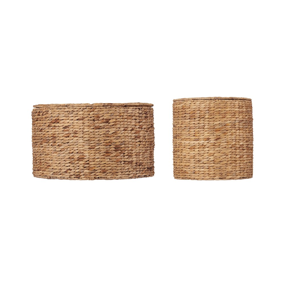 Satalia Round Water Hyacinth Storage Tables – 2pc Set. Picture 8