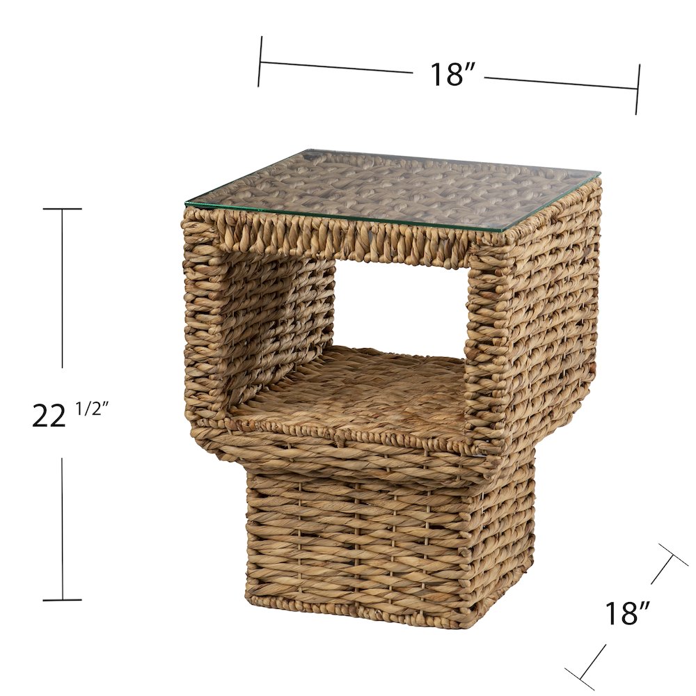 Pallston Water Hyacinth Accent Table. Picture 5