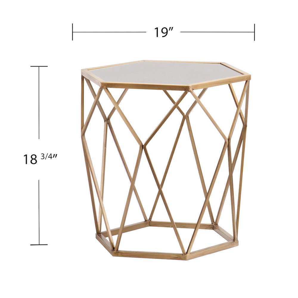 Joelle Geometric Accent Table. Picture 5