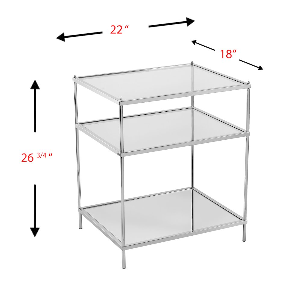 Knox Glam Mirrored Side Table. Picture 5