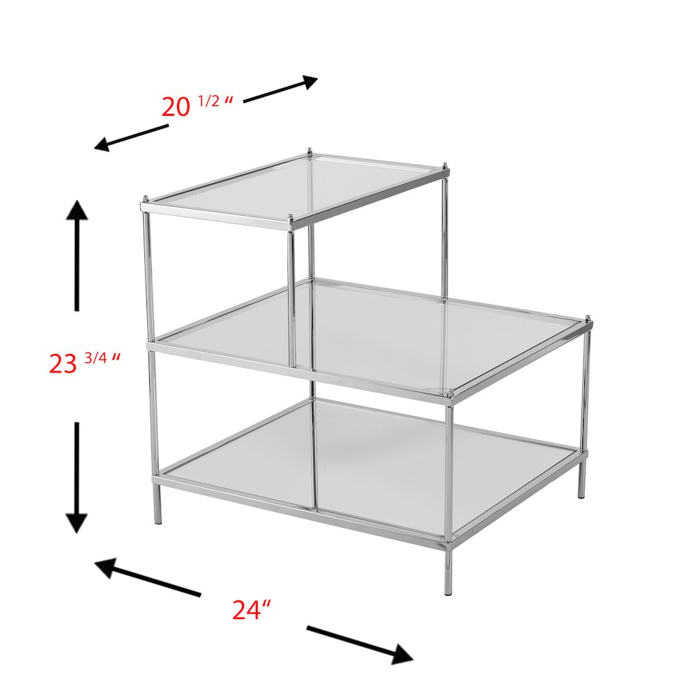 Knox Glam Mirrored Accent Table. Picture 5