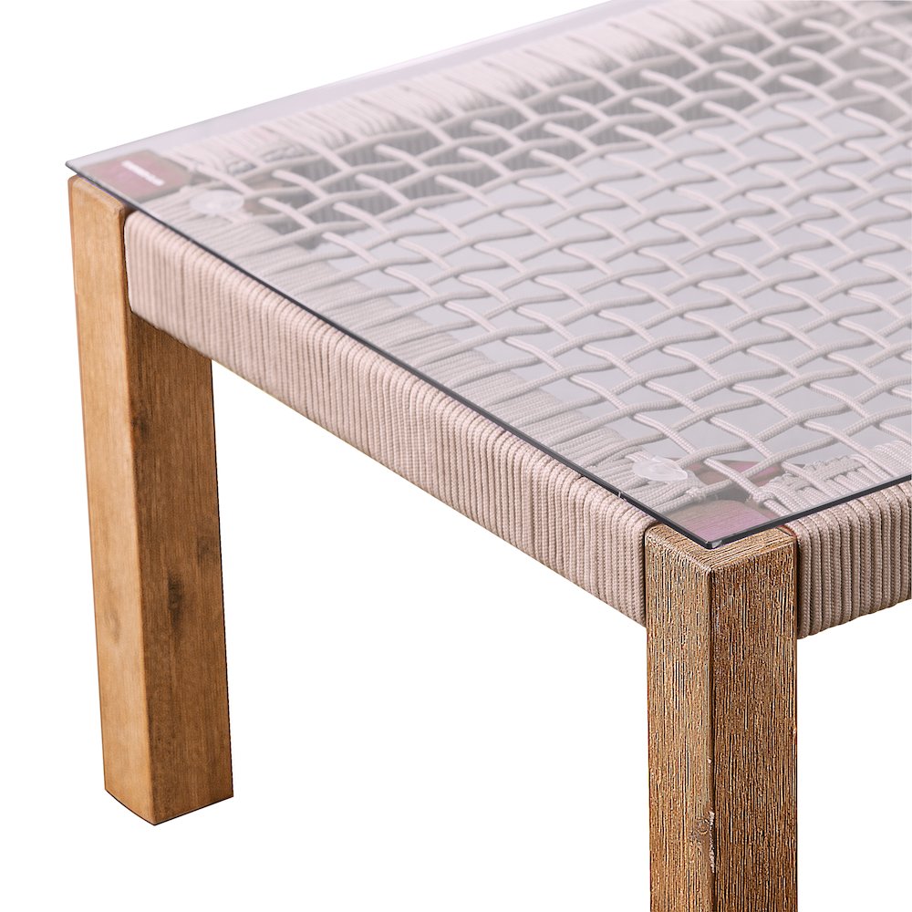 Brendina Outdoor Glass-Top Cocktail Table. Picture 4