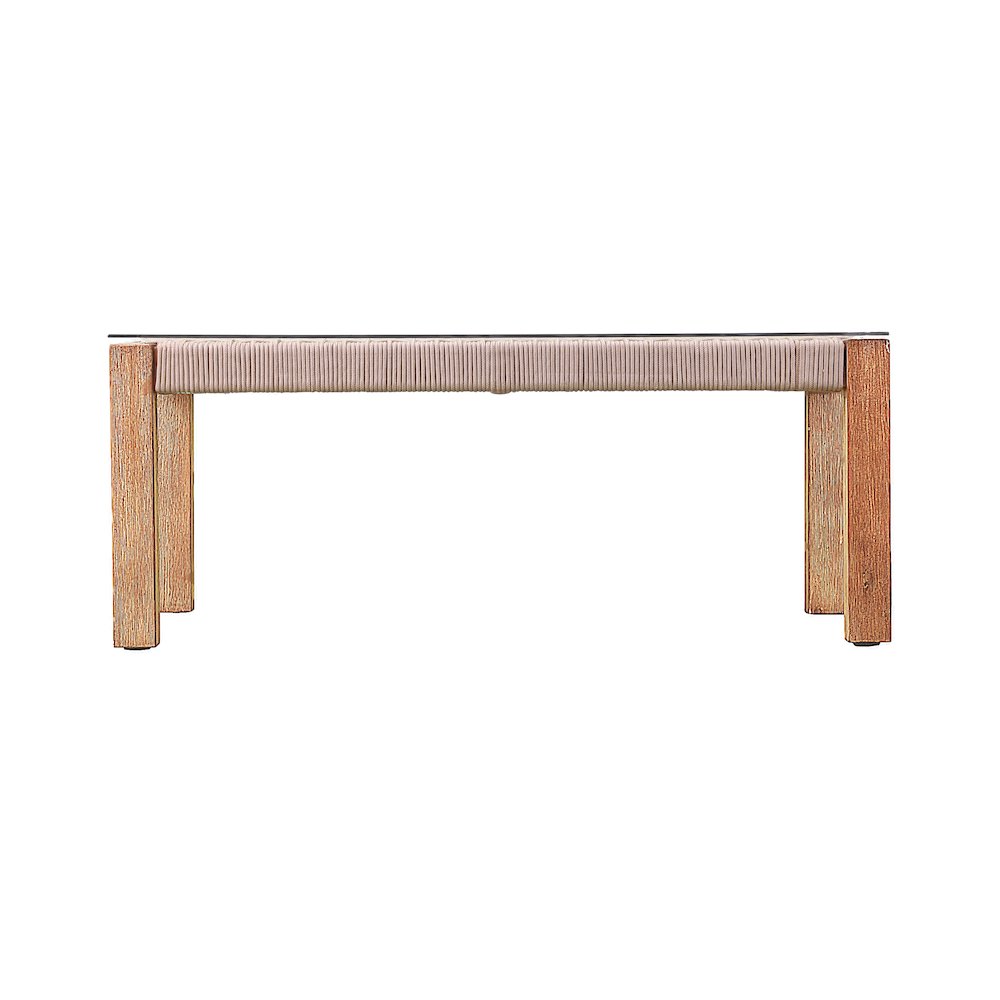 Brendina Outdoor Glass-Top Cocktail Table. Picture 7