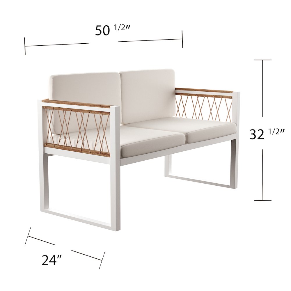 Wallmond Cushioned Outdoor Loveseat/Settee. Picture 7