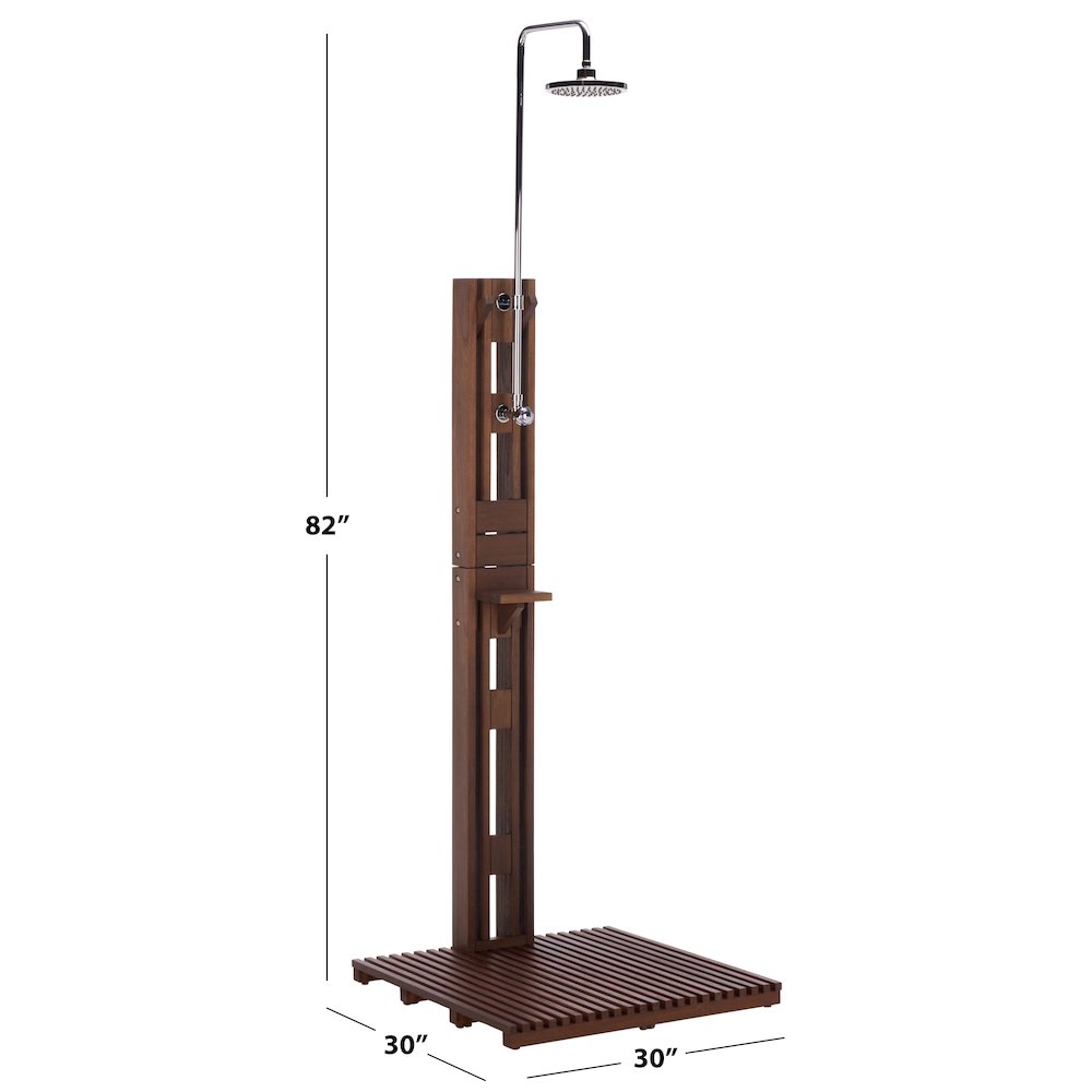 Elizabeth Eucalyptus Wood Outdoor Shower. Picture 5