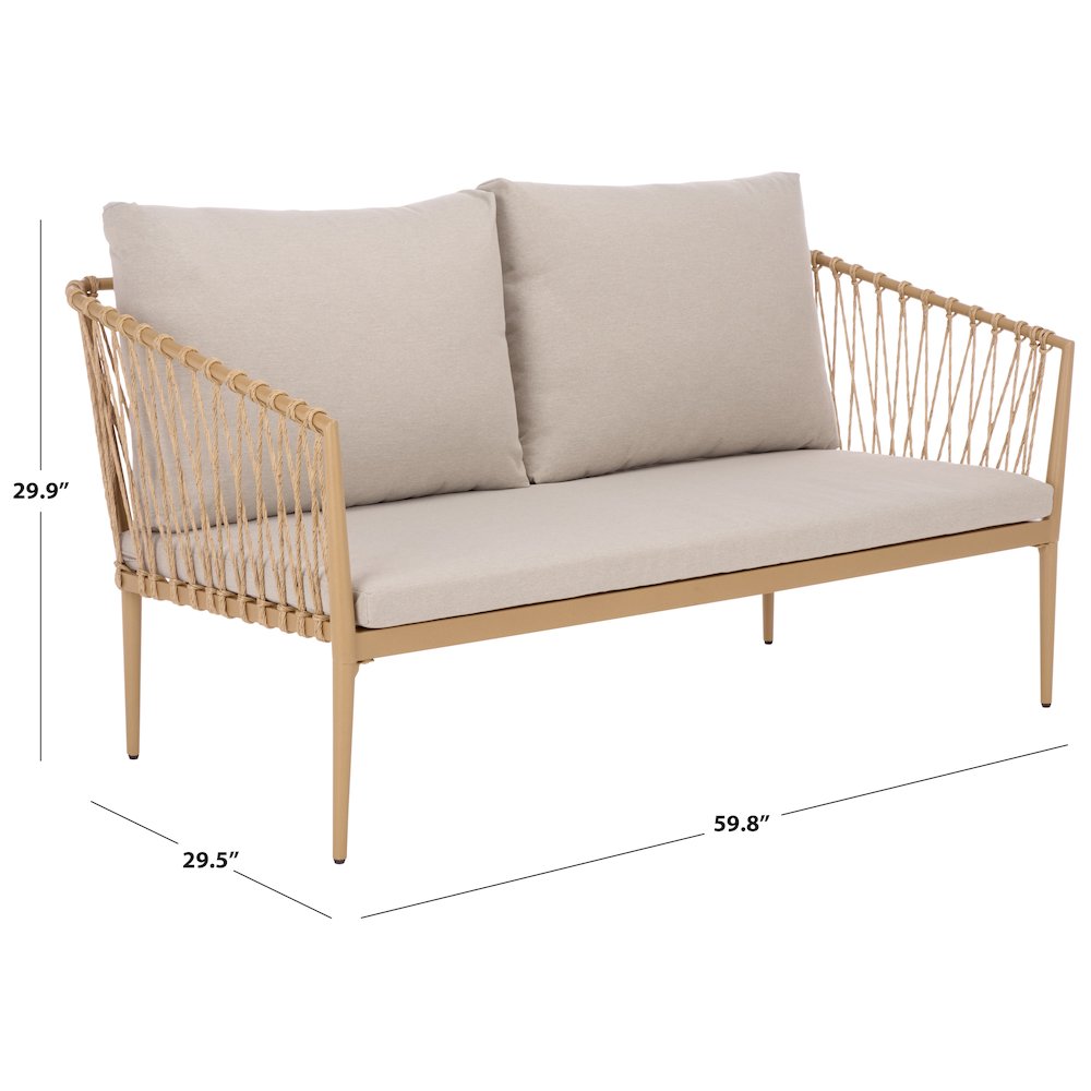 Dante Rope Patio Loveseat. Picture 5