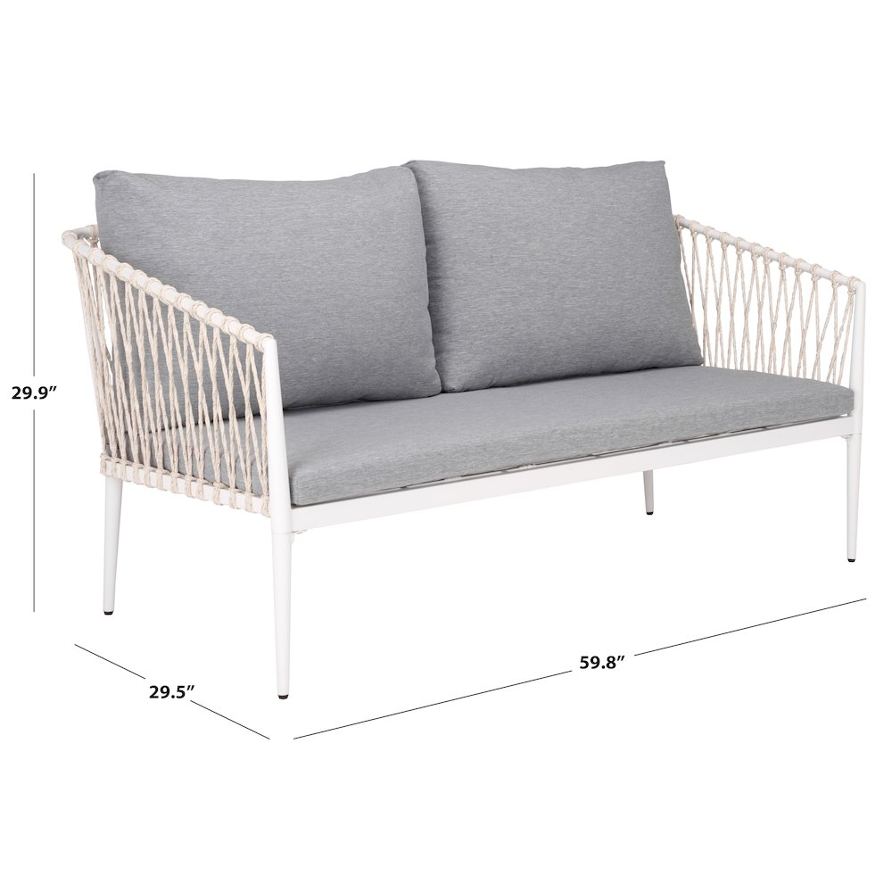 Dante Rope Patio Loveseat. Picture 3