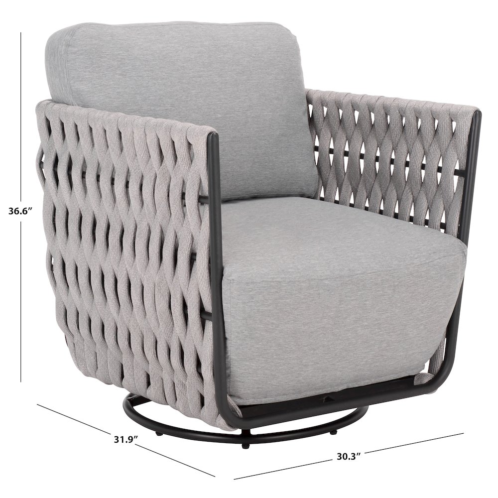 Nicole Rope Patio Swivel Chair. Picture 3