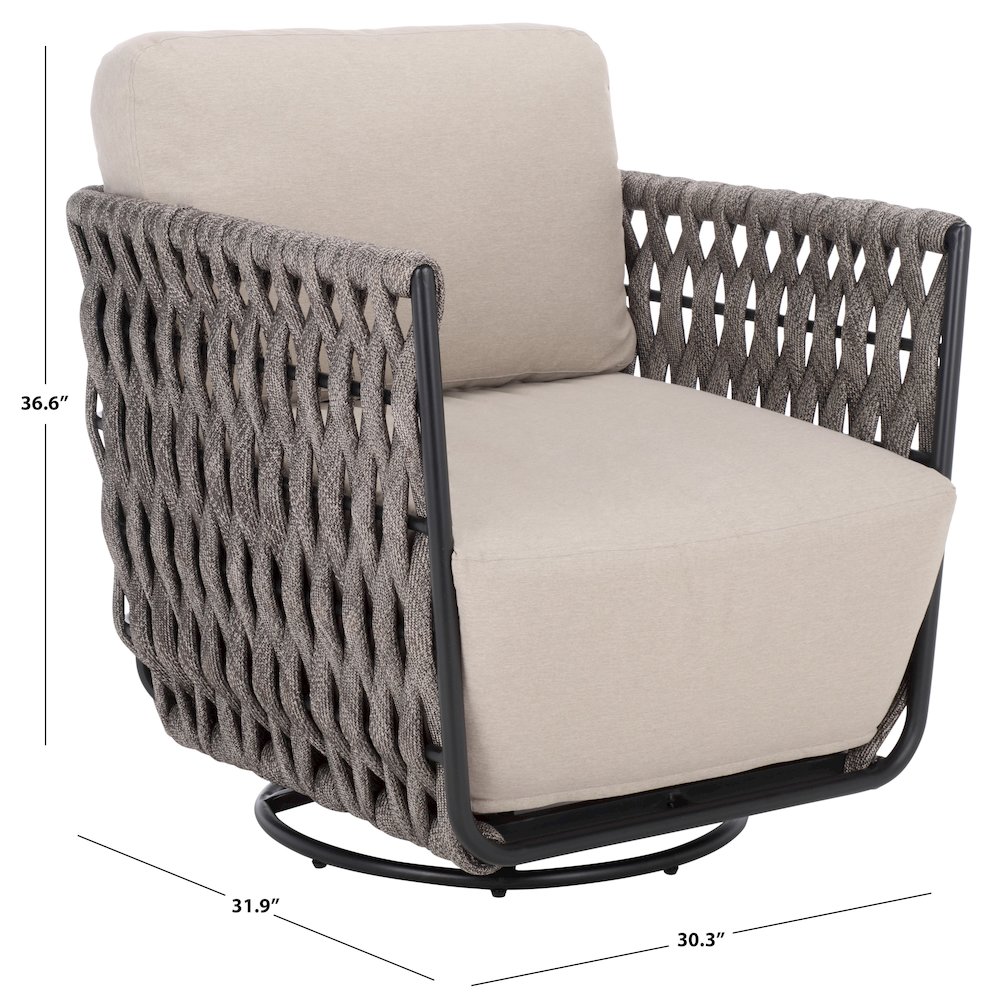 Nicole Rope Patio Swivel Chair. Picture 4