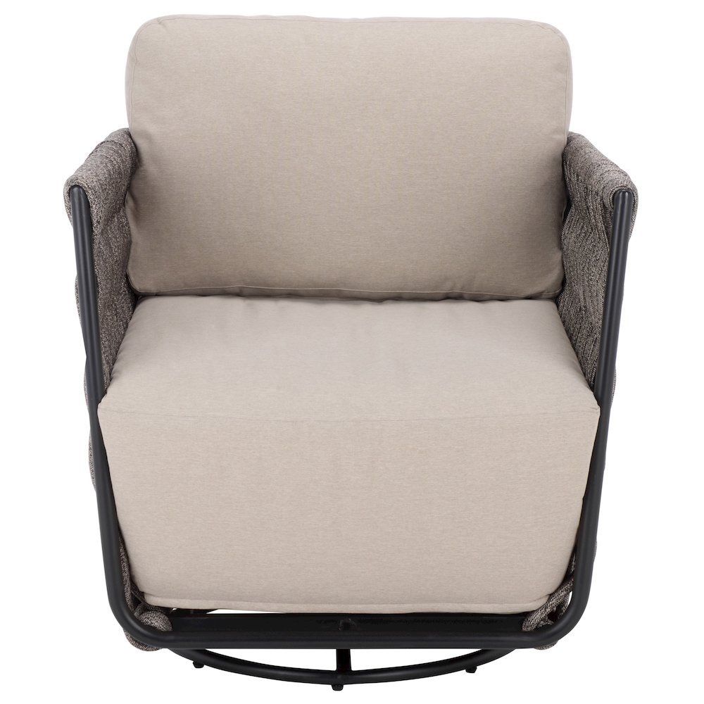 Nicole Rope Patio Swivel Chair. Picture 1