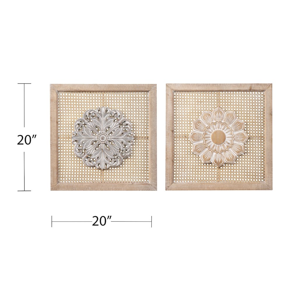 Lamsting Decorative Wall Panels – 2PC Set in Brown Color. Picture 5