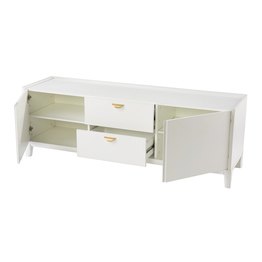 Crayneland Storage Media Cabinet in White Color. Picture 5