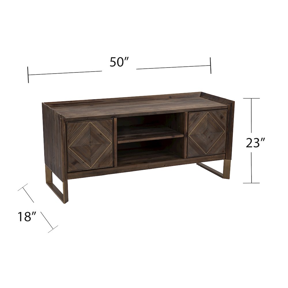 Astorland Reclaimed Wood Media Console in Brown Color. Picture 6