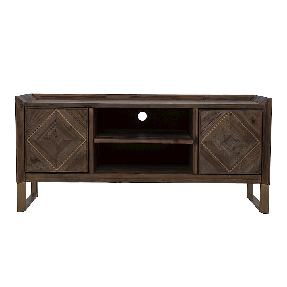 Astorland Reclaimed Wood Media Console in Brown Color. Picture 2