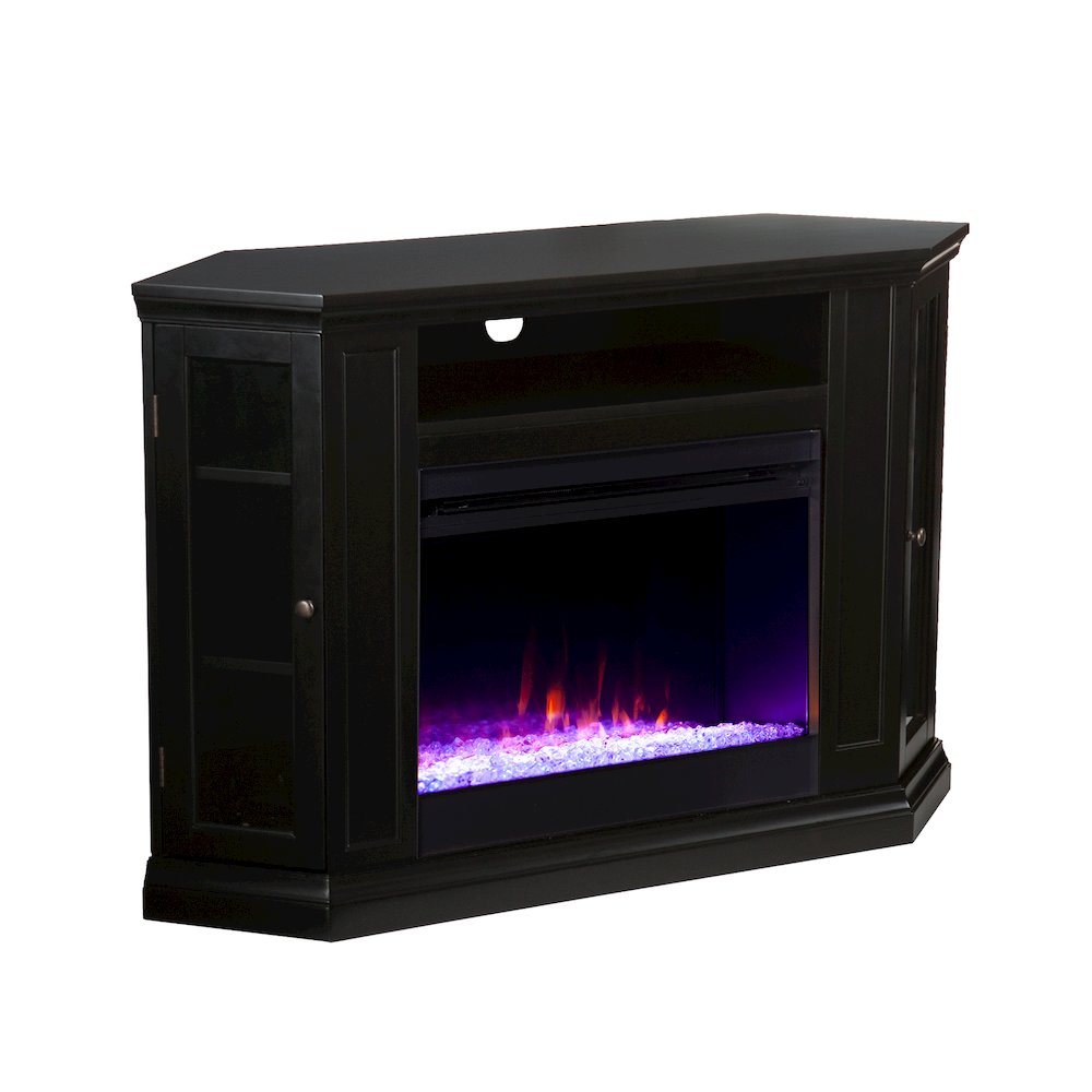 Claremont Color Changing Convertible Fireplace in Black Color. Picture 1