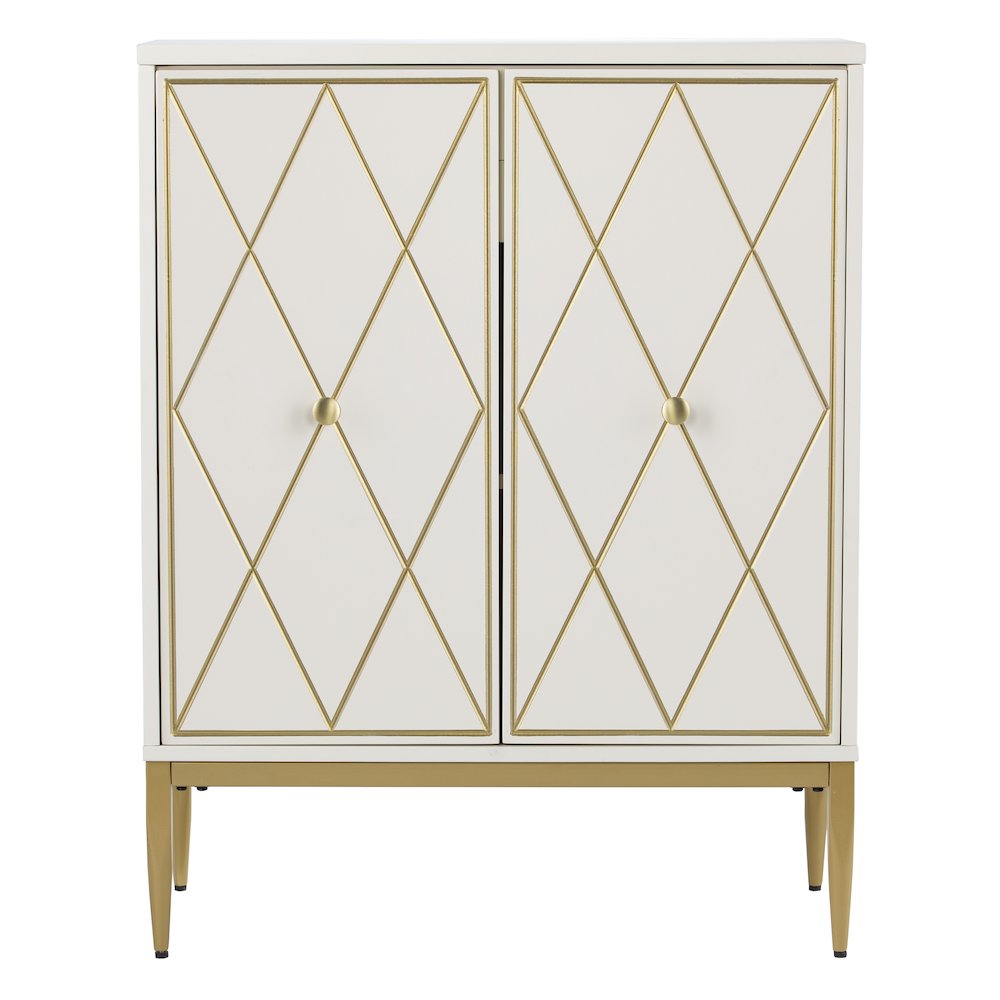 Marradi Two-Door Accent Cabinet in White Color. Picture 2