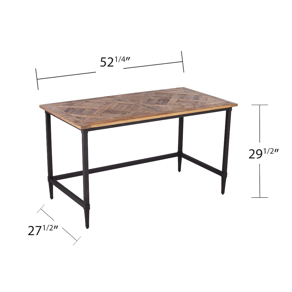 Lawrenny Reclaimed Wood Desk in Brown Color. Picture 6