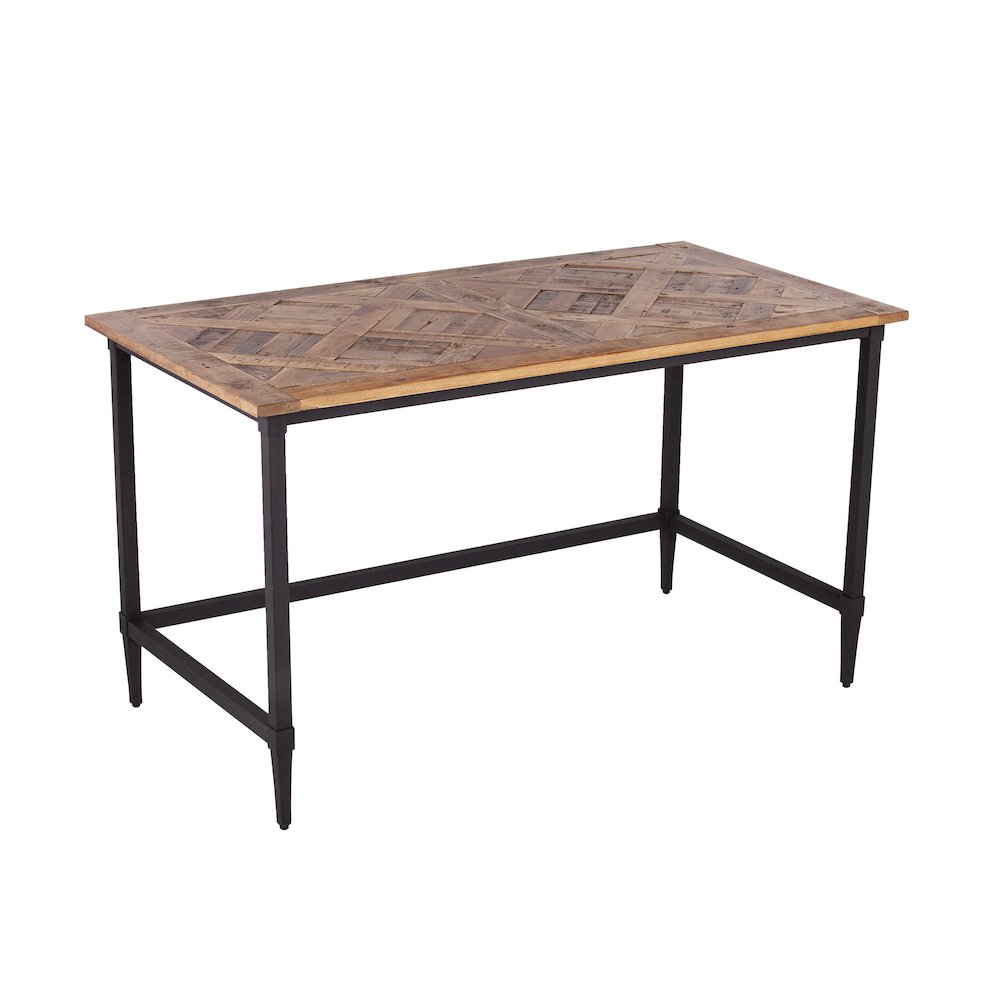 Lawrenny Reclaimed Wood Desk in Brown Color. Picture 1