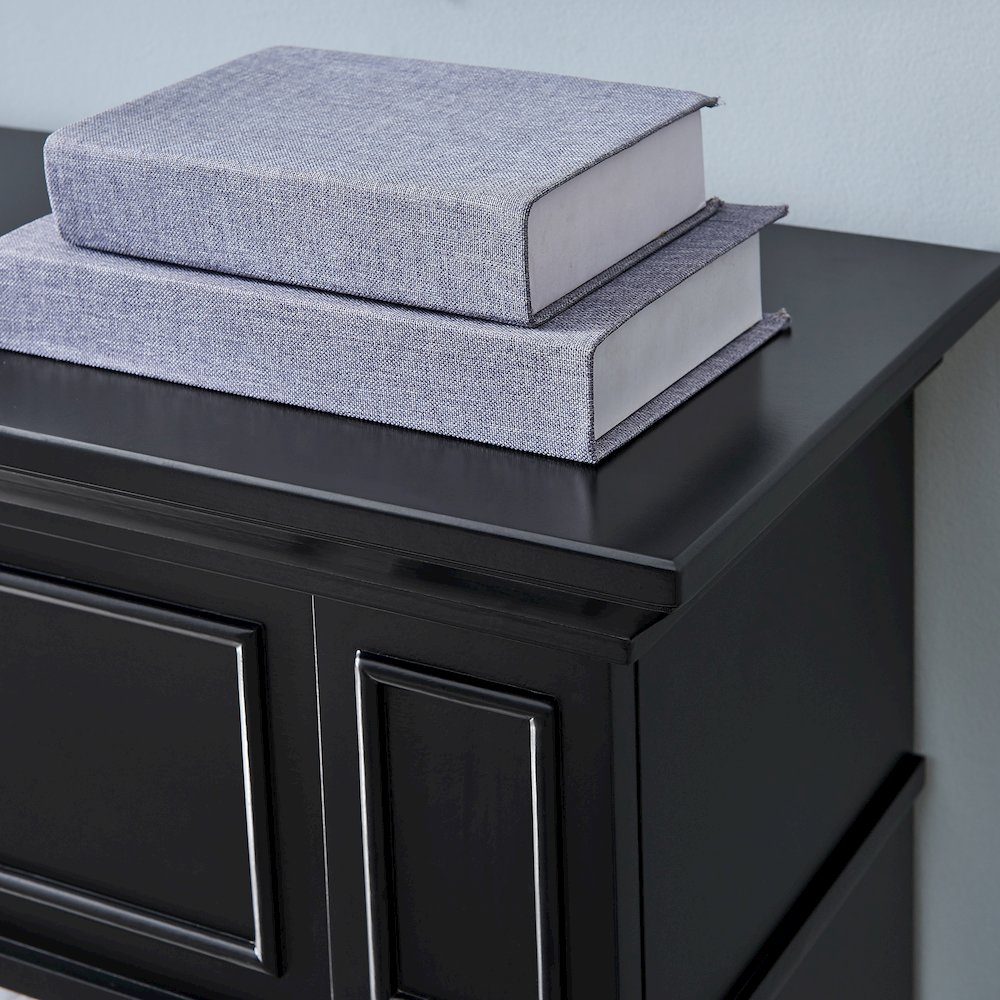 Drovling Marble Base Electric Fireplace in Black Color. Picture 4