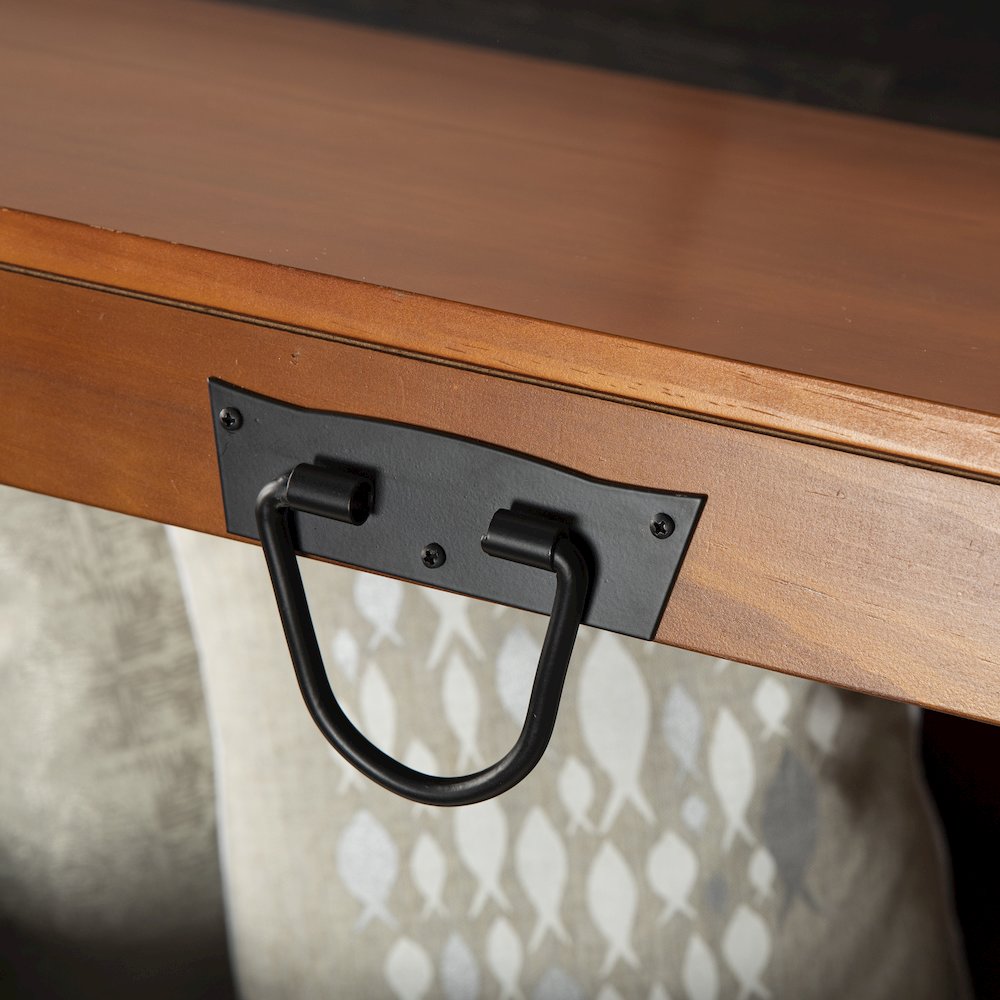 Pyramid Lift-Top Trunk Coffee Table in Brown Color. Picture 4