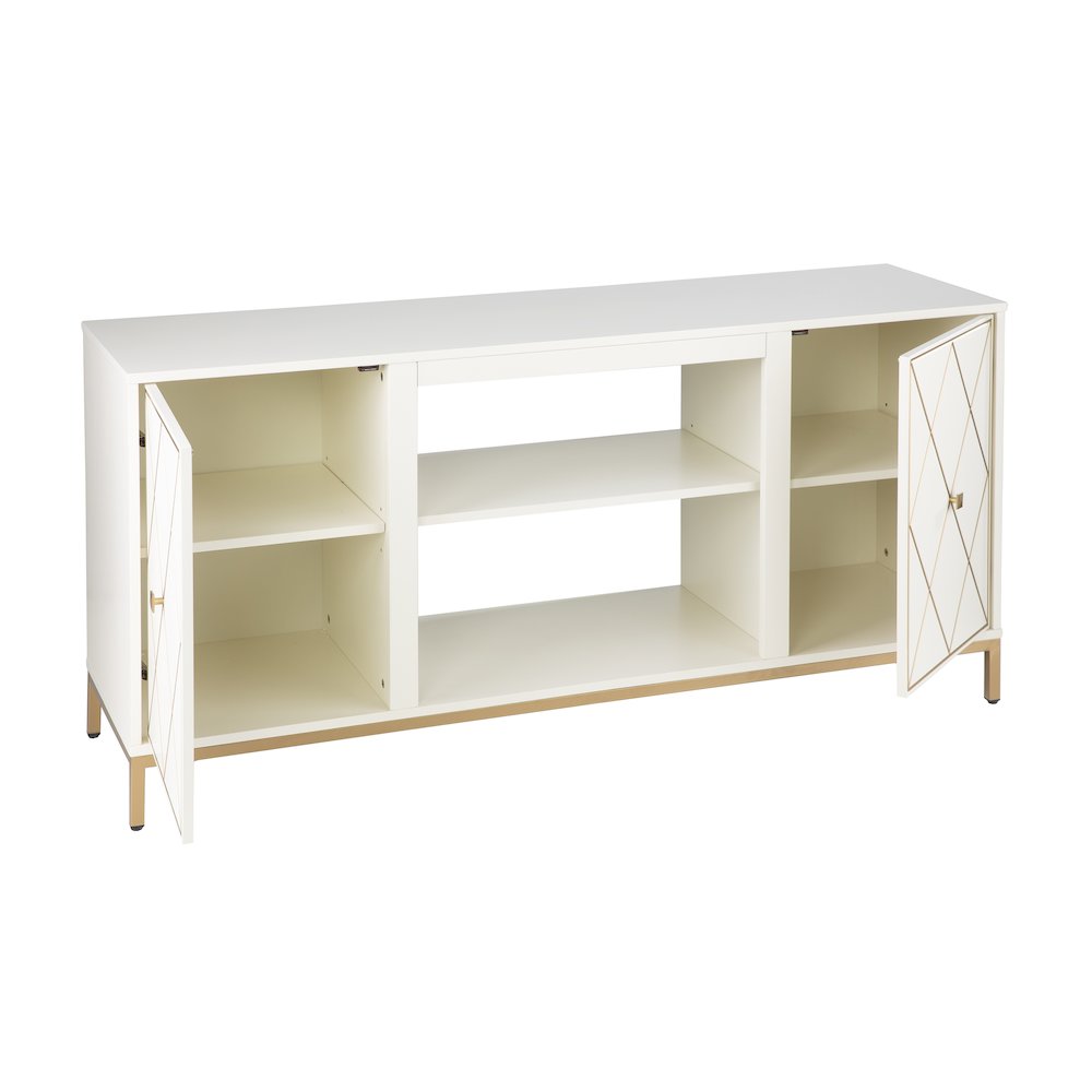 Marradi Media Console Storage in White Color. Picture 5