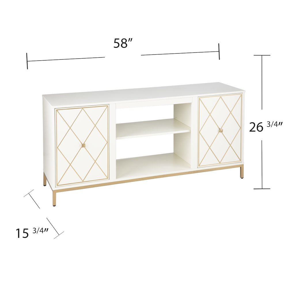 Marradi Media Console Storage in White Color. Picture 6