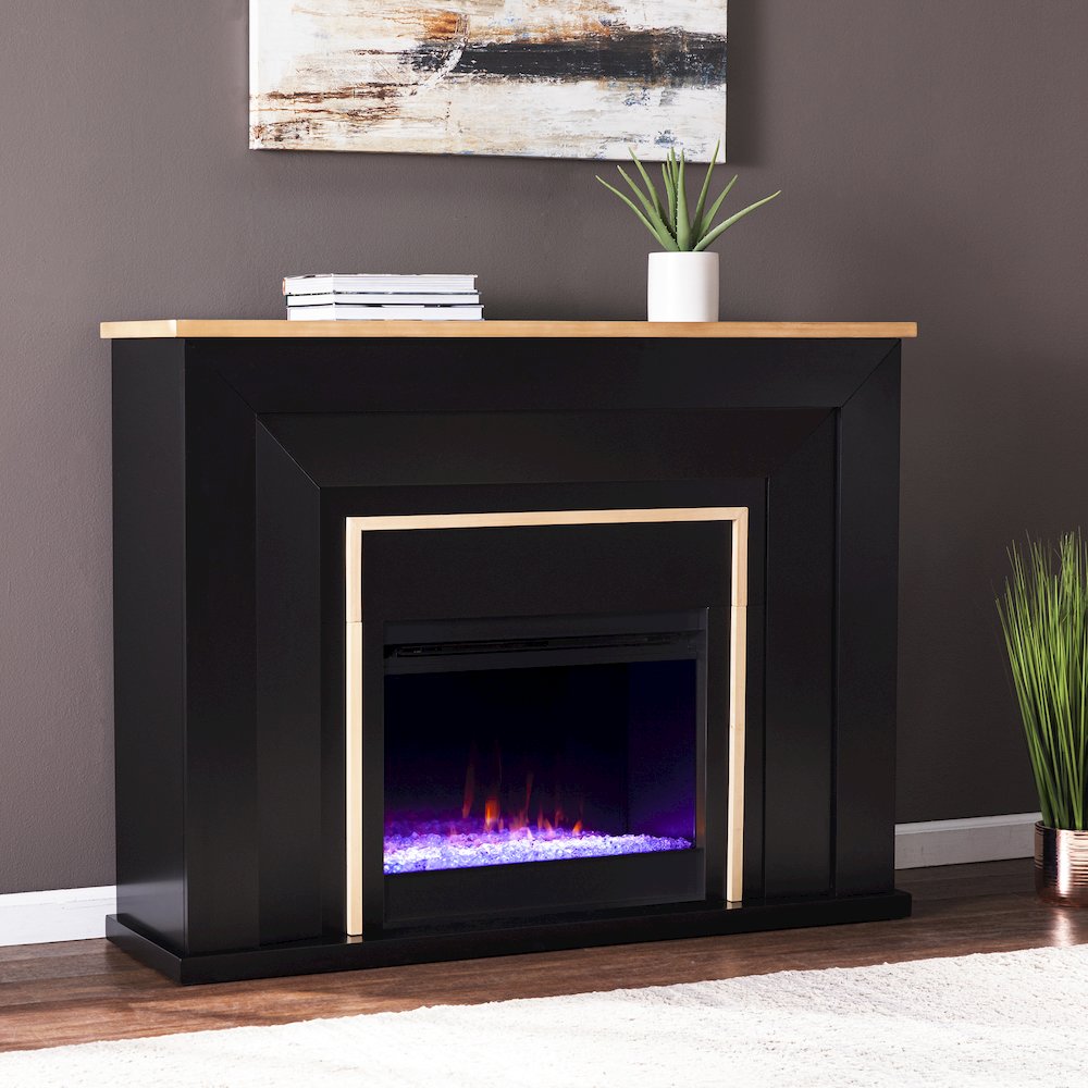 Cardington Color Changing Fireplace in Black Color. Picture 3