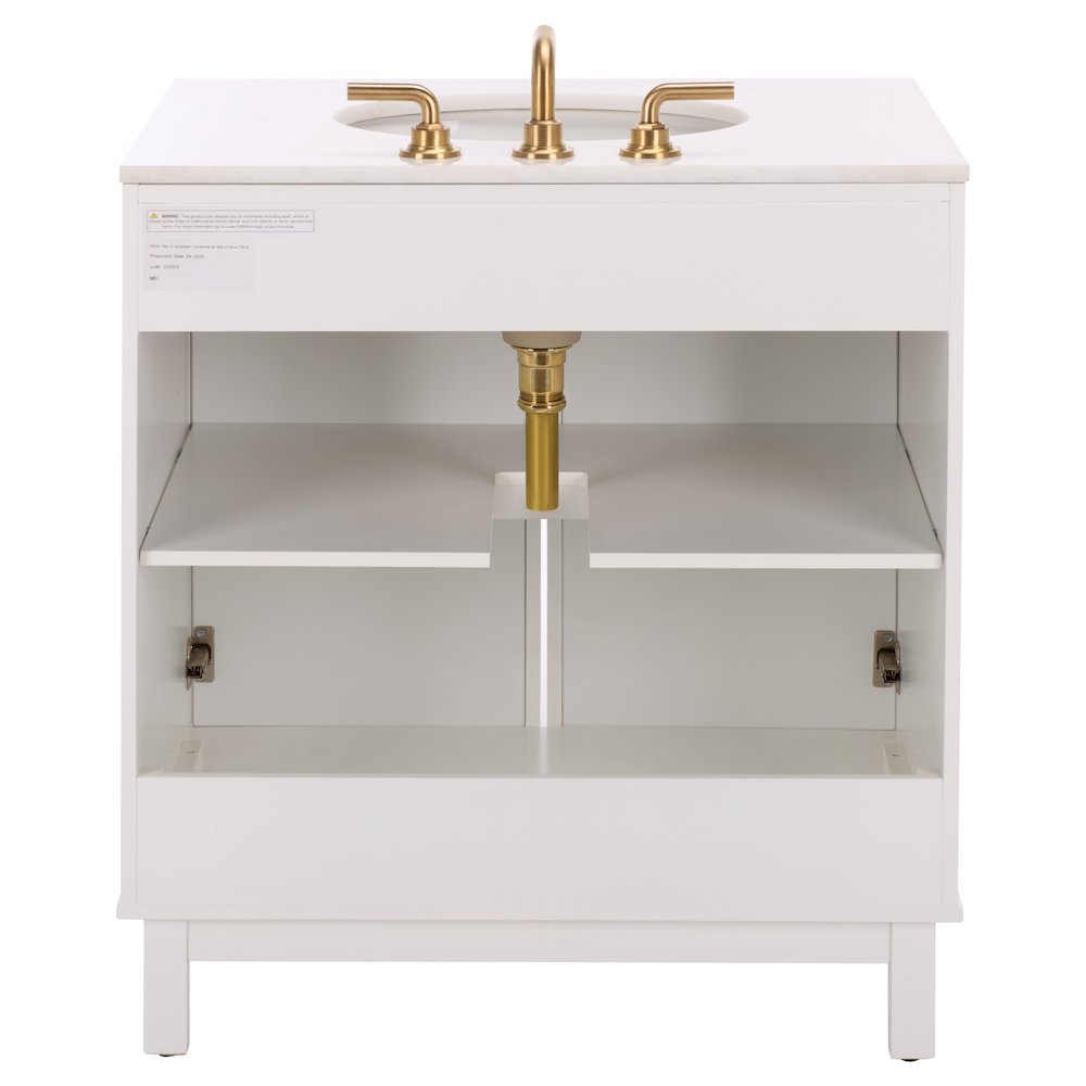 Bobby Rattan Doors 30" Vanity With Marble Top. Picture 9
