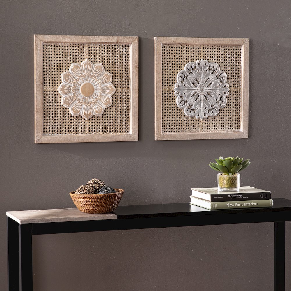 Lamsting Decorative Wall Panels – 2PC Set in Brown Color. Picture 3