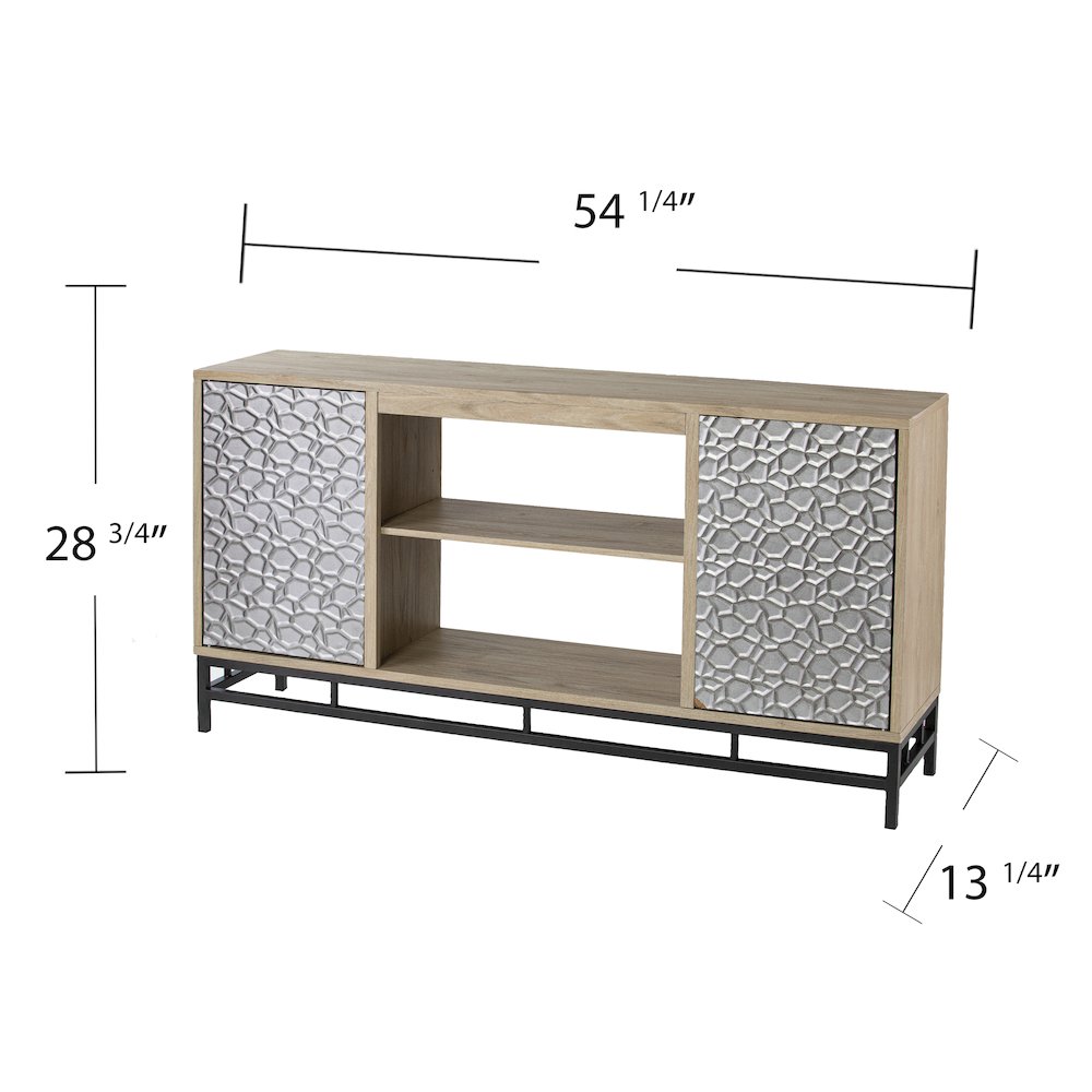 Hollesborne Media Console Storage in Brown Color. Picture 5