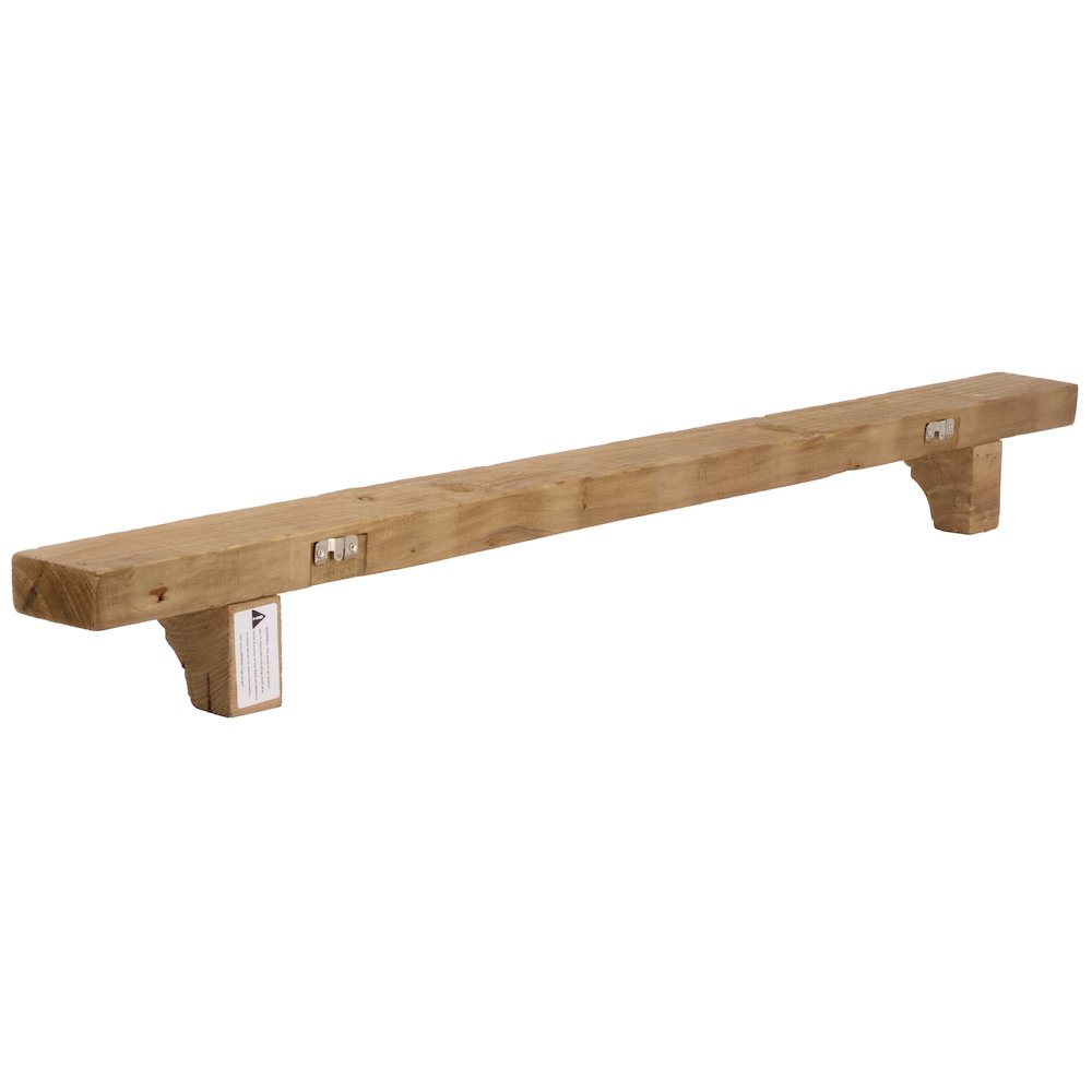 Keros 48" Reclaimed Pine Mantel Shelf. Picture 6