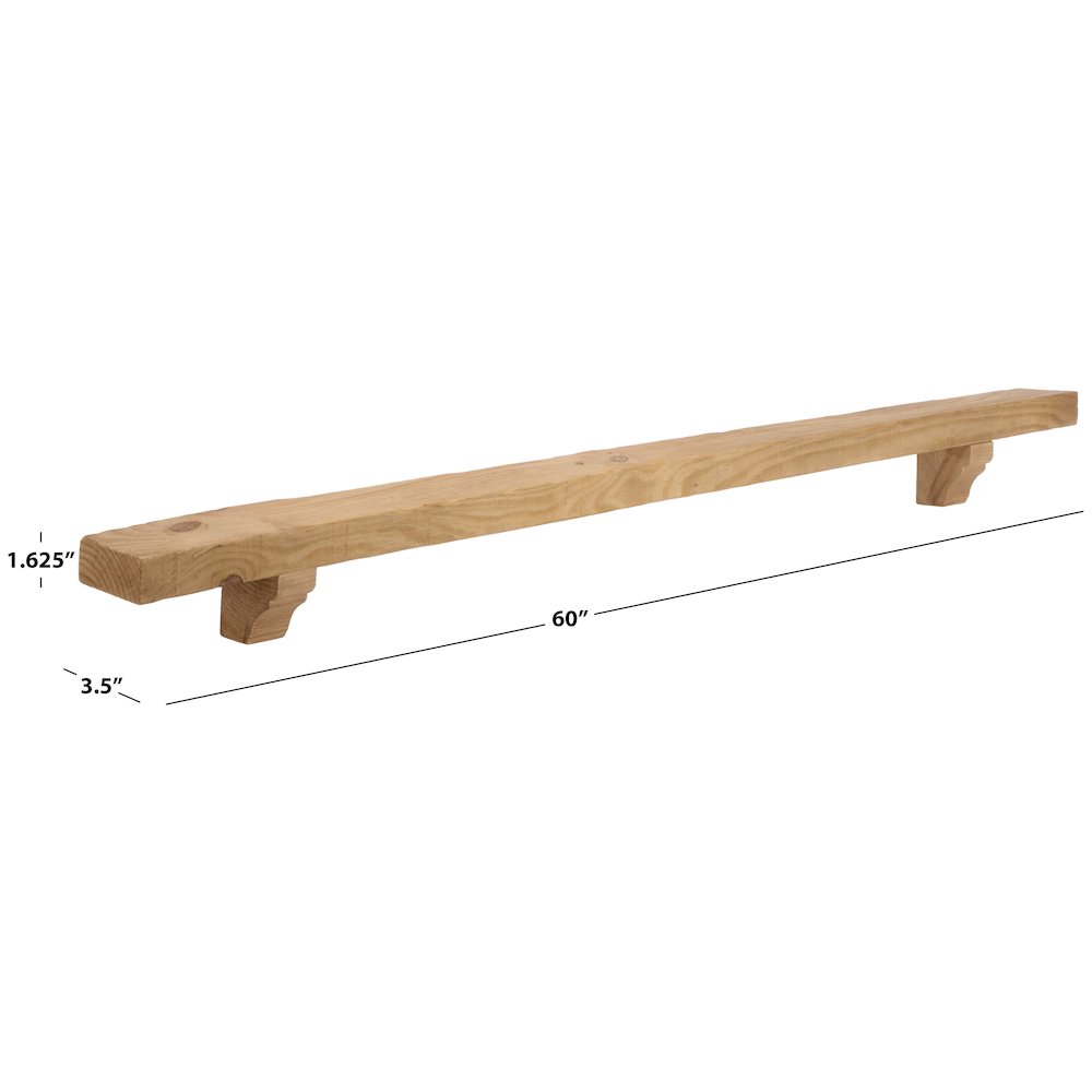 Keros 60" Reclaimed Pine Mantel Shelf. Picture 4