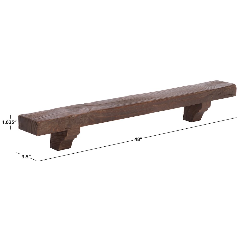 Keros 36" Reclaimed Pine Mantel Shelf. Picture 4