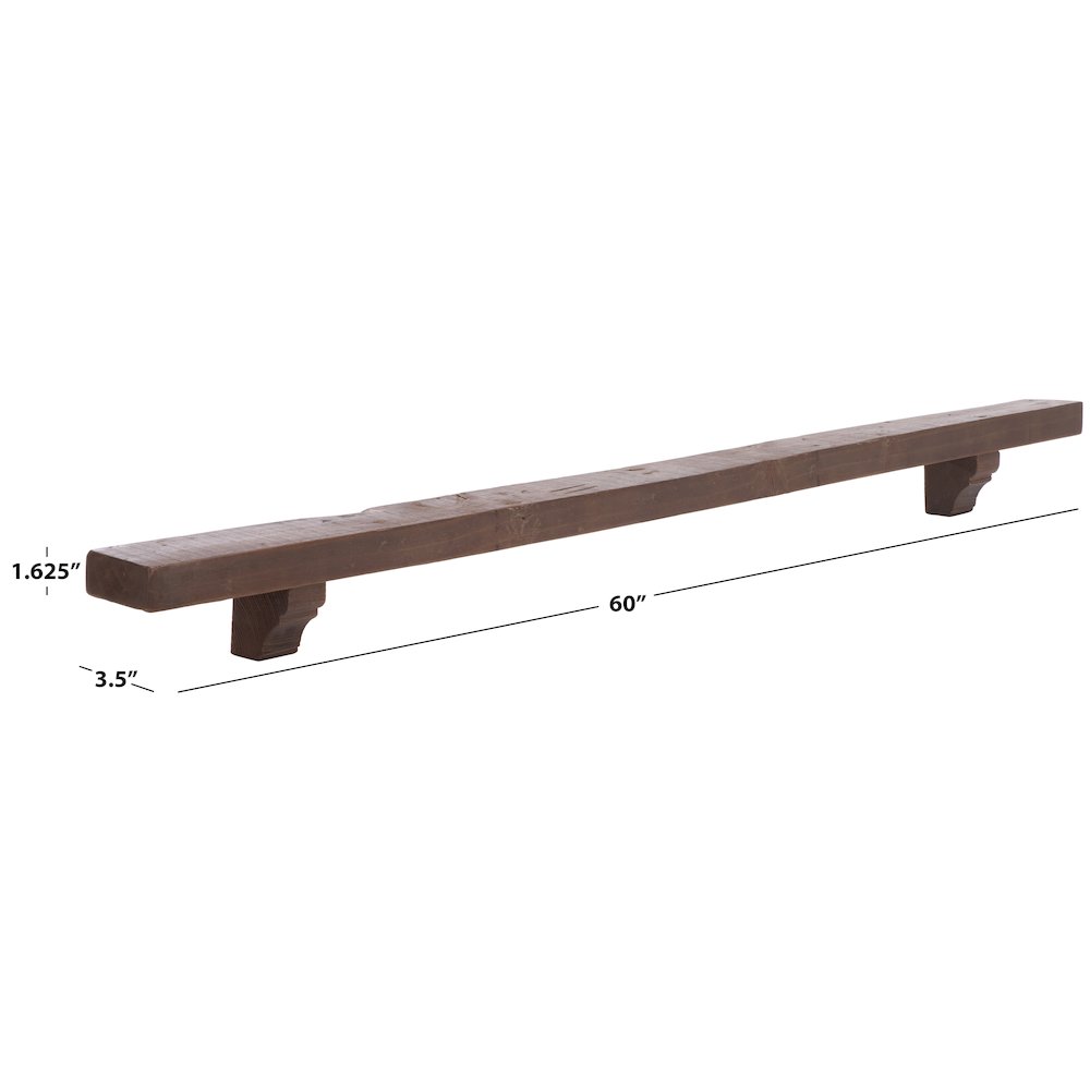 Keros 60" Reclaimed Pine Mantel Shelf. Picture 4
