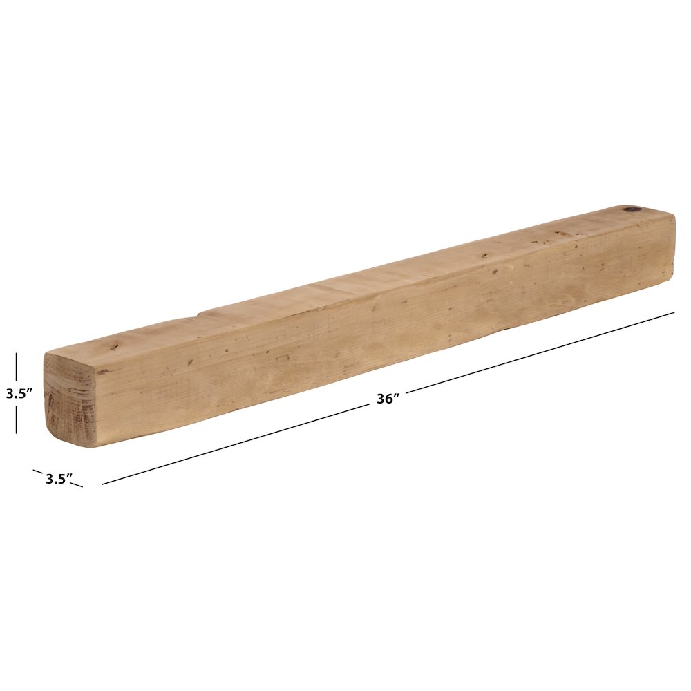 Beno 36" Floating Reclaimed Pine Mantel Shelf. Picture 3